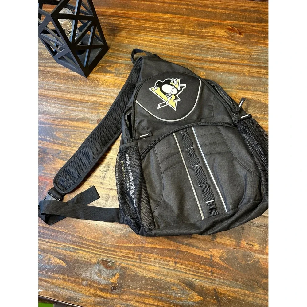 Pittsburgh Penguins NHL Black Sling Bag Backpack Official Licensed‎ Product